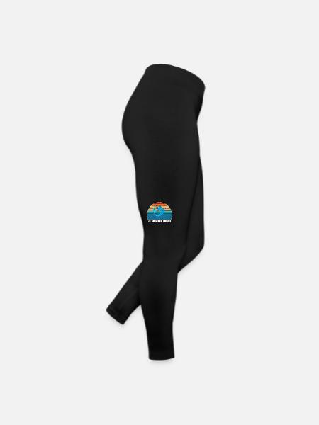 Kleine Meerjungfrau Humor - Frauen Jersey Leggings - Schwarz - Rechts