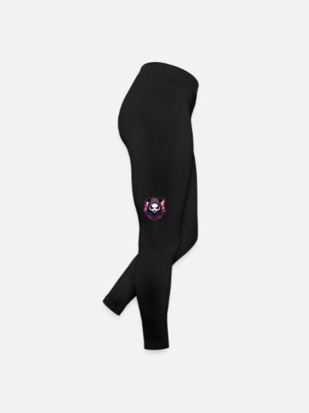 Panda ninja maléfique - Legging en jersey Femme - noir - Droite