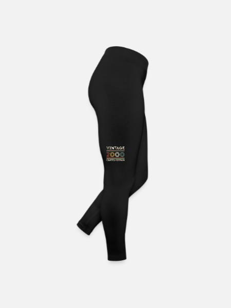 2000 Geburtstag 2000 Retro 2000 Geschenk 2000 - Frauen Jersey Leggings - Schwarz - Rechts