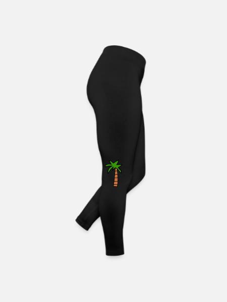 Palmier - Legging en jersey Femme - noir - Droite
