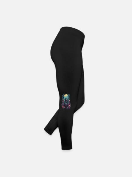 Occult Gothic Witch Magical Gloomy Halloween - Women’s Jersey Leggings - black - Right
