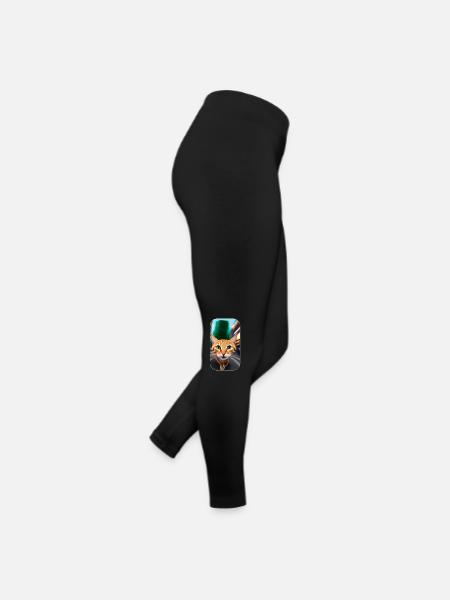 Chat curieux - Legging en jersey Femme - noir - Droite
