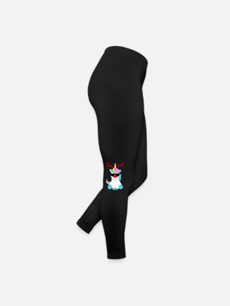 Rudolf das Einhorn - Frauen Jersey Leggings - Schwarz - Rechts