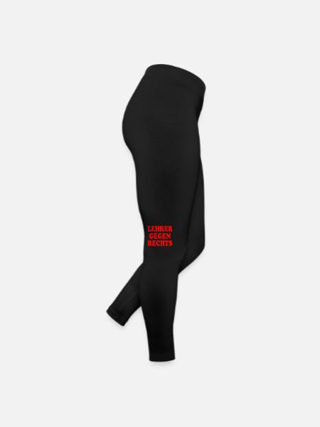 Lehrer gegen rechts - Frauen Jersey Leggings - Schwarz - Rechts