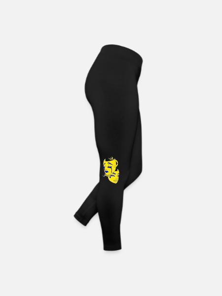 Belle femme peinture art visage femme colorée - Legging en jersey Femme - noir - Droite
