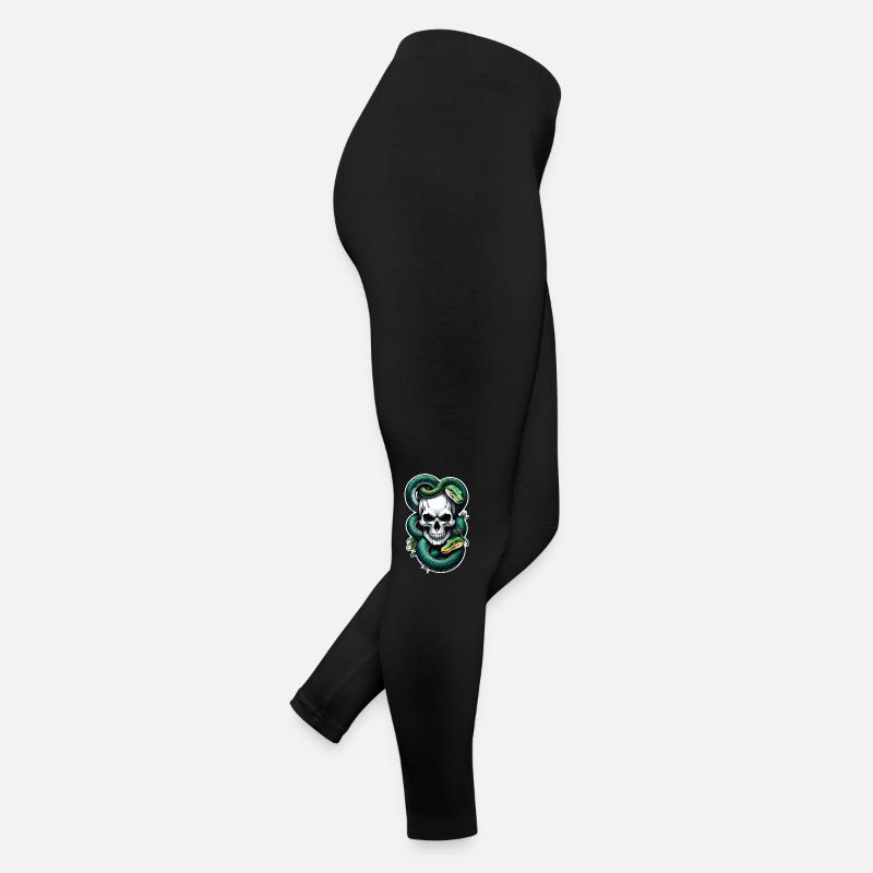 serpent squelette et tatouage Legging en jersey Femme