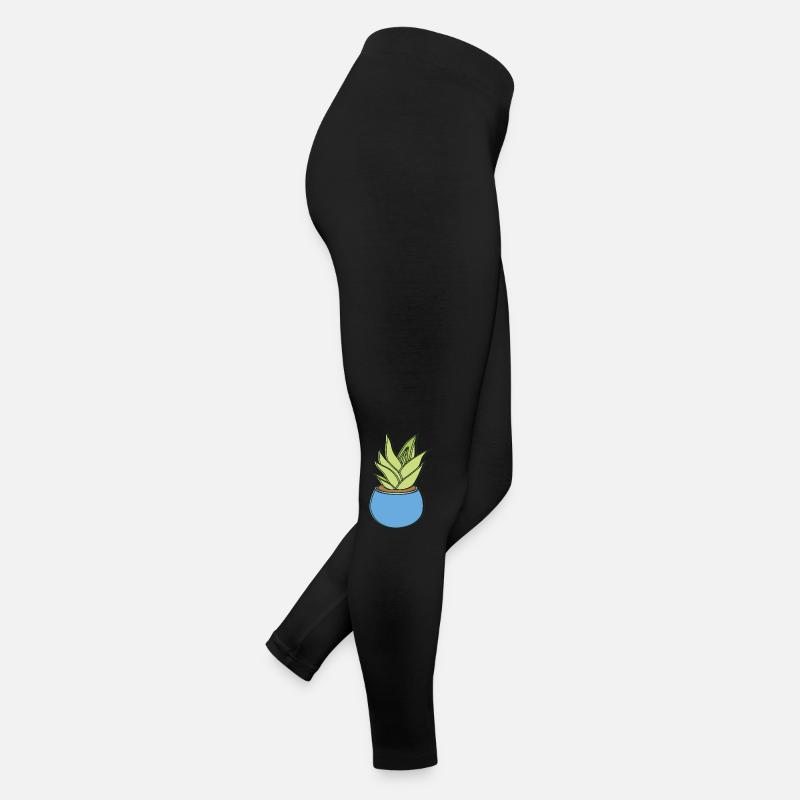 fall leaves - Women’s Jersey Leggings - black