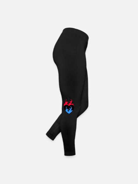 Herz - Frauen Jersey Leggings - Schwarz - Rechts