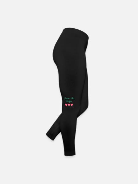 PAPA. FÊTE DES PÈRES. BONNE FÊTE PAPA. BONNE FÊTE - Legging en jersey Femme - noir - Droite