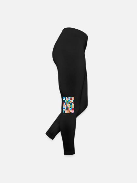 Zahlen, Ziffern, Nummern - Frauen Jersey Leggings - Schwarz - Rechts
