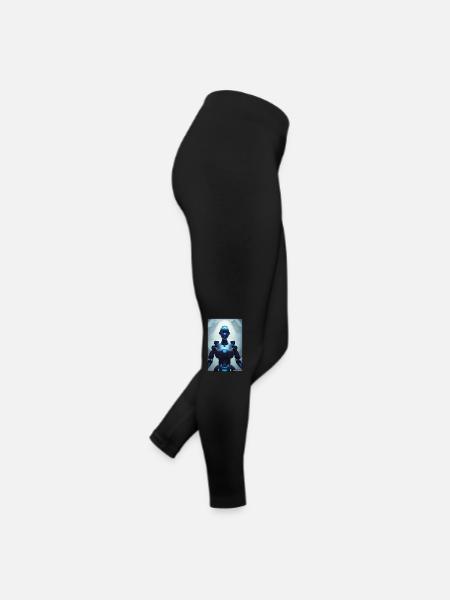 Roboter Zukunft Wissenschaft Sci-Fi Maschine - Frauen Jersey Leggings - Schwarz - Rechts