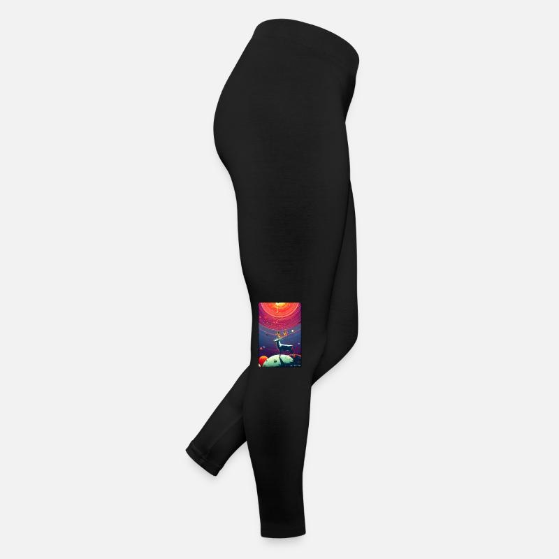 Carte de l’univers de l’espace de Noël de la galaxie des rennes Legging en jersey Femme