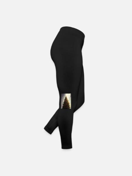 Weinachten Weihnachtsbaum weihnachtlich Winter - Frauen Jersey Leggings - Schwarz - Rechts