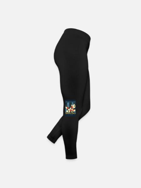 Weihnachtsmarkt Santa Cruz Poster Spain 1960 - Frauen Jersey Leggings - Schwarz - Rechts
