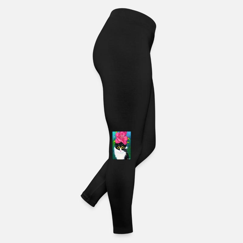 Fleur de chat Nature Blossom Jardin Chat Amour Chat Legging en jersey Femme