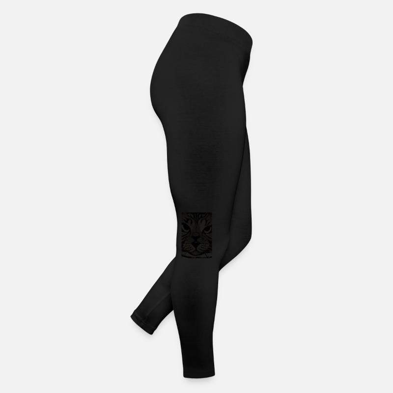 Chat grincheux noir et blanc Legging en jersey Femme
