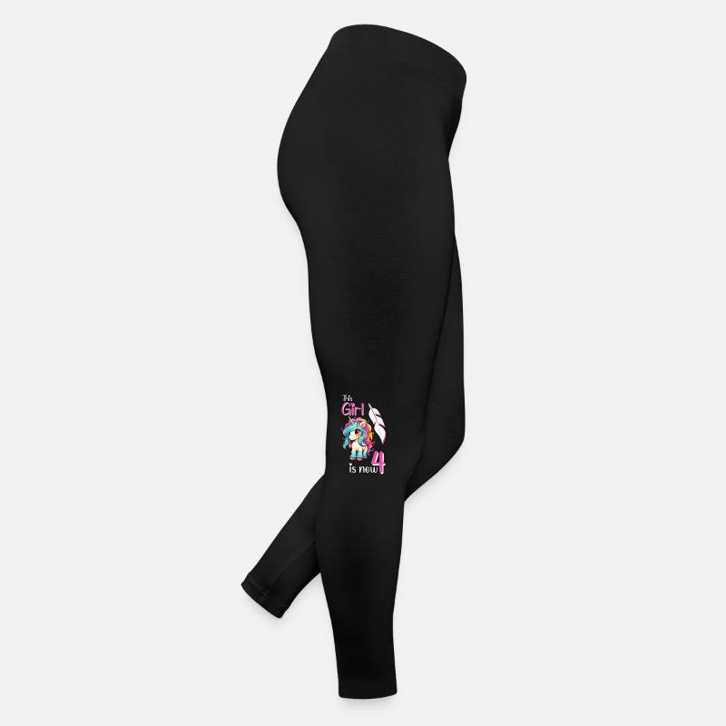 Anniversaire de la licorne 4 ans Legging en jersey Femme