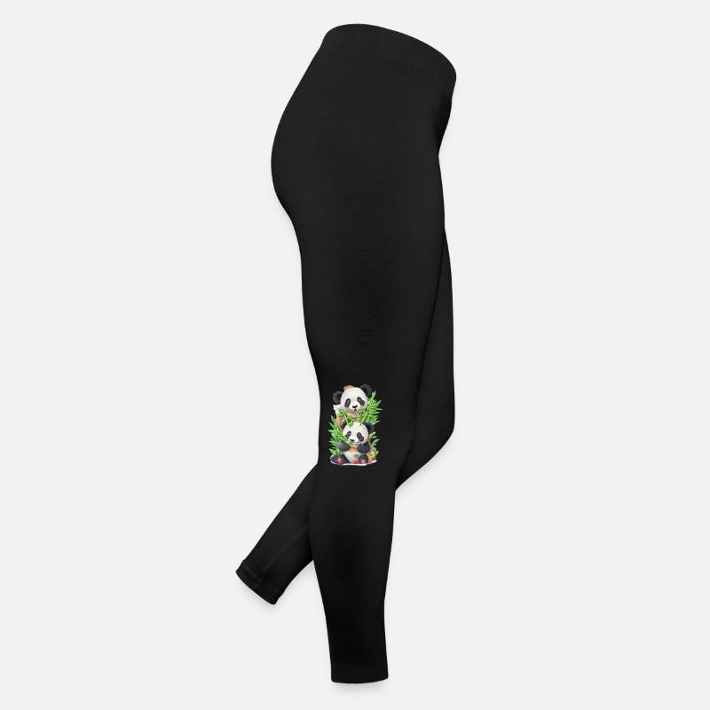 Panda Bär ißt Bambus Frauen Jersey Leggings