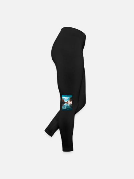 Géométrie - Legging en jersey Femme - noir - Droite