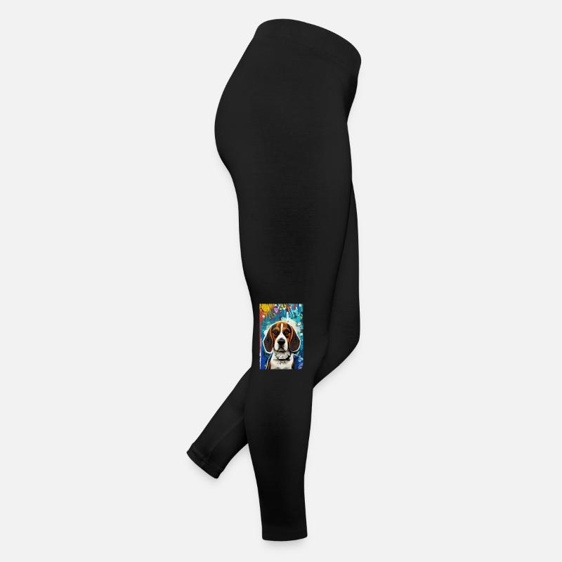 Modern Pop Art Print | colorful | Beagle Dog Women’s Jersey Leggings