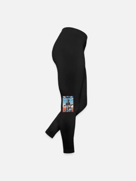 Plus c’est gros, mieux c’est : le grand danois à moto - Legging en jersey Femme - noir - Droite
