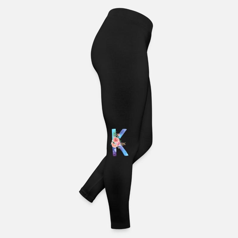 Letter K watercolor Women’s Jersey Leggings