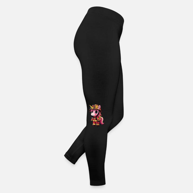 Cute Unicorn Firefighter Frauen Jersey Leggings
