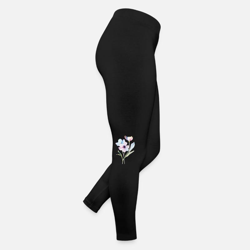Tiny Flower - Women’s Jersey Leggings - black