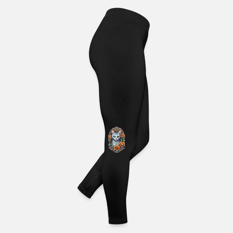 Katze Mexiko - Dia de los Muertos Frauen Jersey Leggings