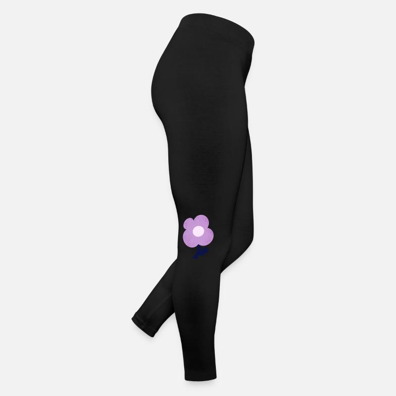 Lila Blume Frauen Jersey Leggings