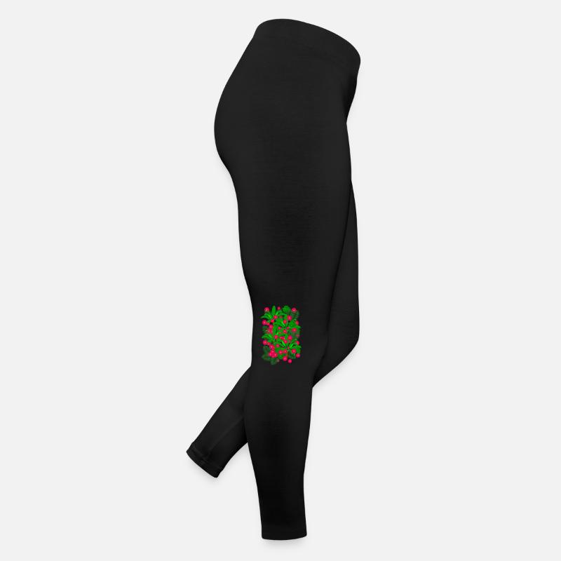 Flowers Forest - Women’s Jersey Leggings - black