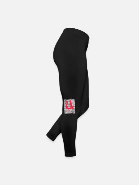 mauer u - Frauen Jersey Leggings - Schwarz - Rechts