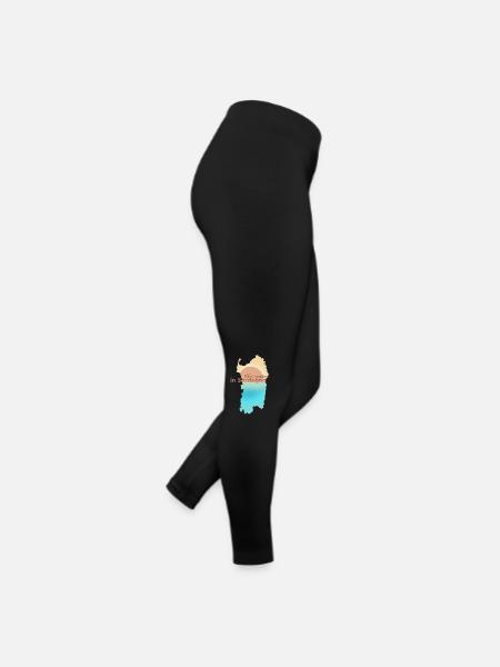 Non C’è Problema in Sardegna - Frauen Jersey Leggings - Schwarz - Rechts