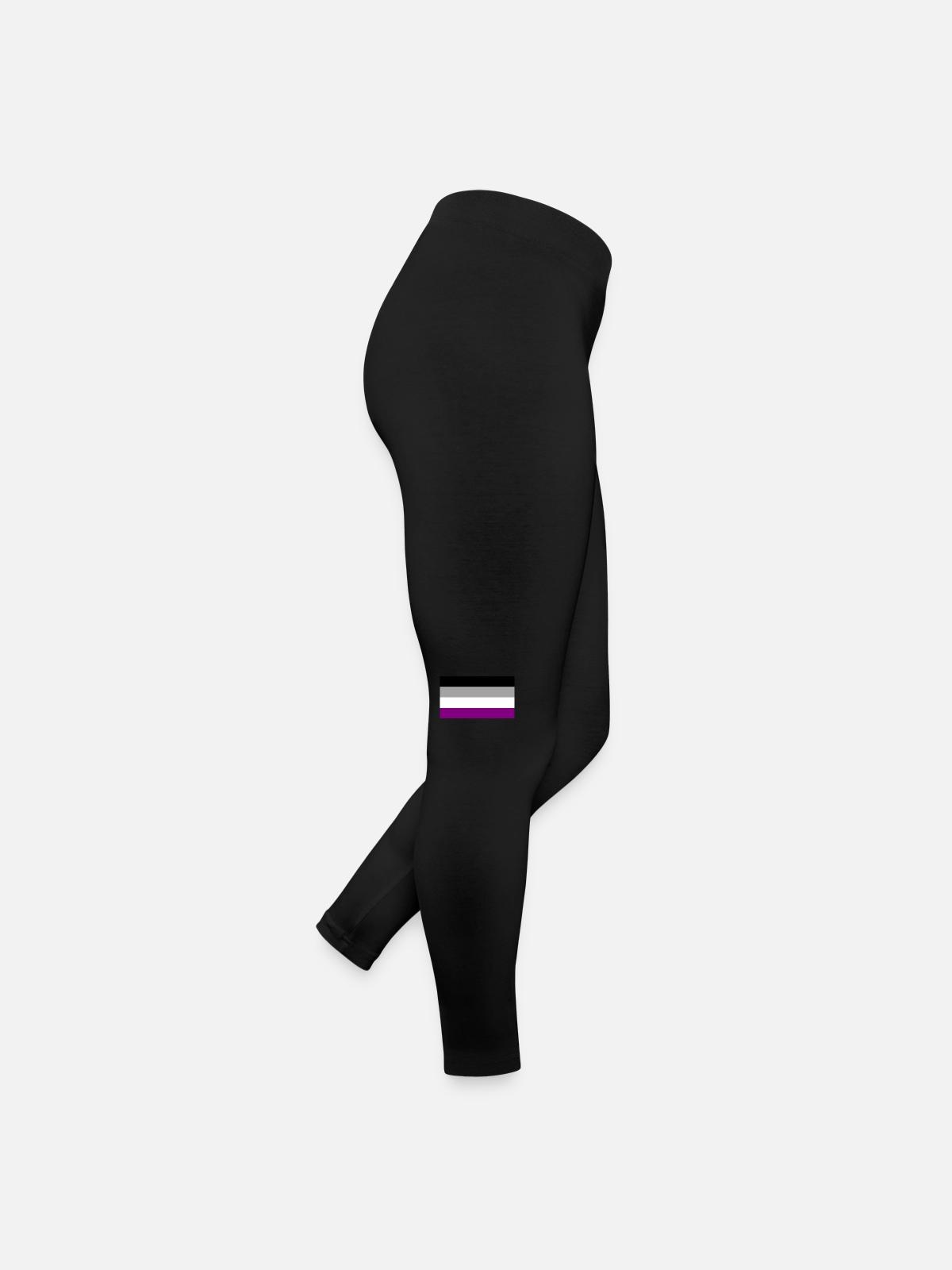 asexual pride - Women’s Jersey Leggings - black - Right