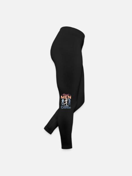Real Men Line Dance Western Country Music - Legging en jersey Femme - noir - Droite