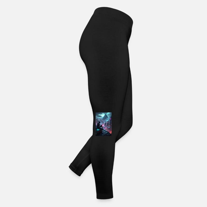 Cyberpunk-Grafiken. Frauen Jersey Leggings