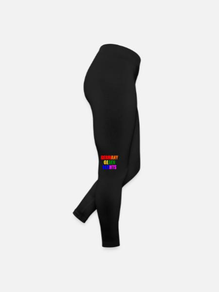 Deutschland gegen rechts - Frauen Jersey Leggings - Schwarz - Rechts