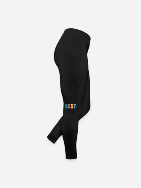 I AM THE BEST. better. humor. message - Women’s Jersey Leggings - black - Right