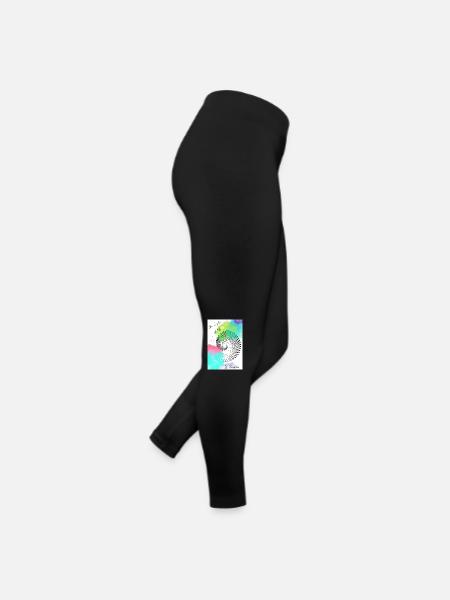 Kreislauf - Frauen Jersey Leggings - Schwarz - Rechts