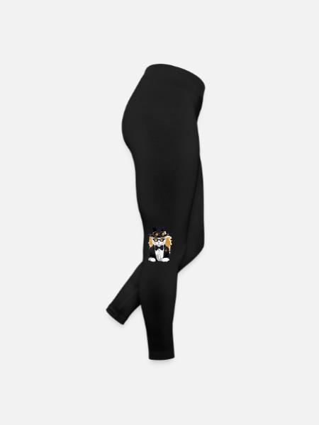 Micky die schicke Katze - Frauen Jersey Leggings - Schwarz - Rechts