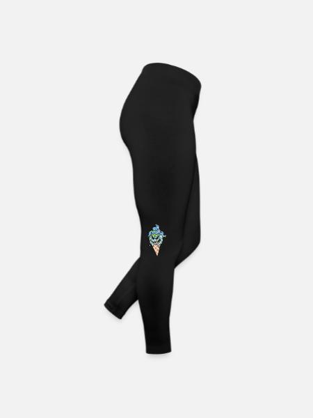 Ice Cream Cone Monster - Women’s Jersey Leggings - black - Right
