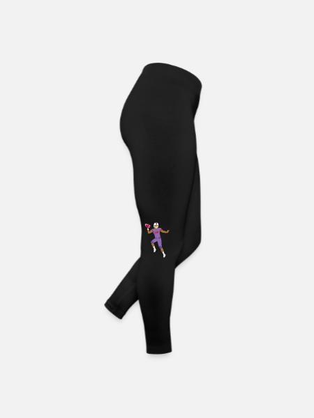 Ballsport - Frauen Jersey Leggings - Schwarz - Rechts