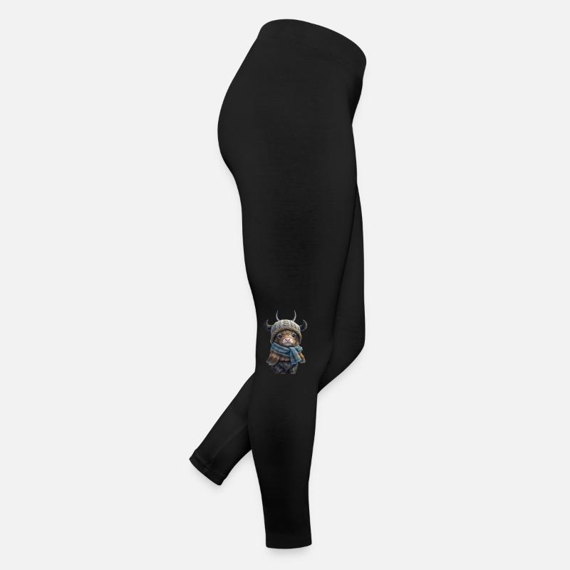 Niedlicher schottischer Highlander Frauen Jersey Leggings