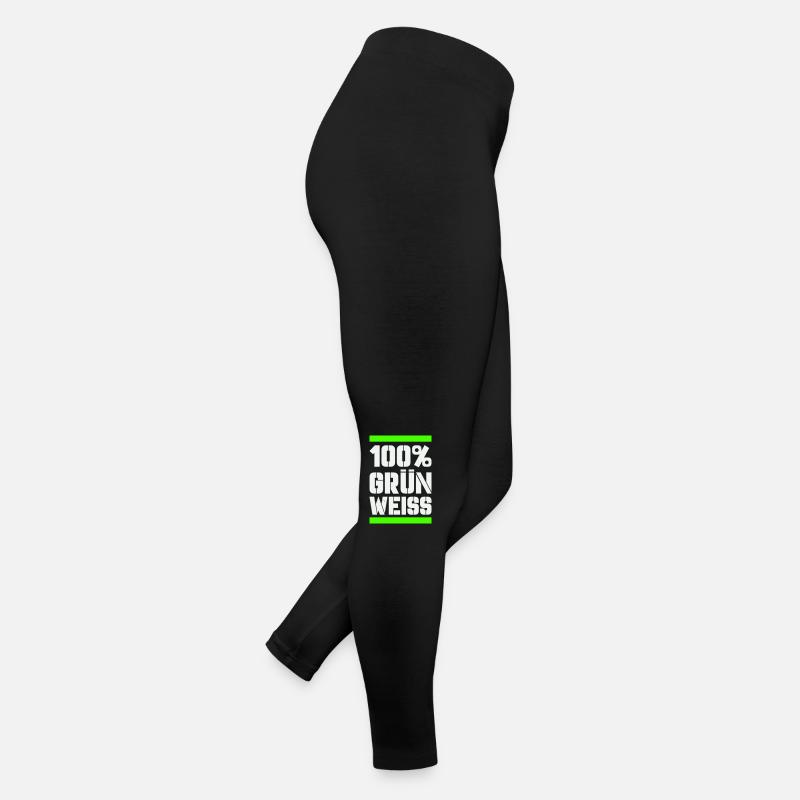 100 vert blanc Legging en jersey Femme