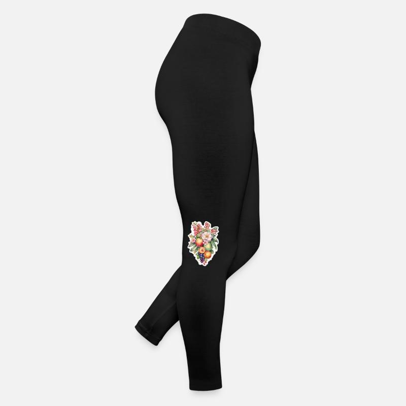 Blumen und Obst Frauen Jersey Leggings