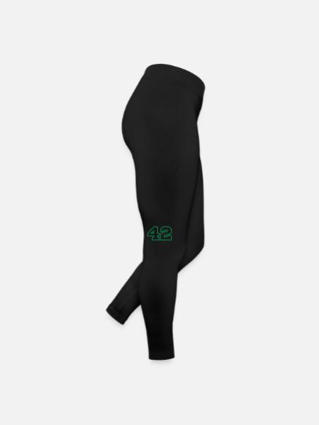 Number 42 green sport - Women’s Jersey Leggings - black - Right