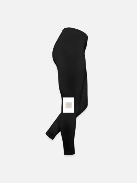 Love flowers - Frauen Jersey Leggings - Schwarz - Rechts