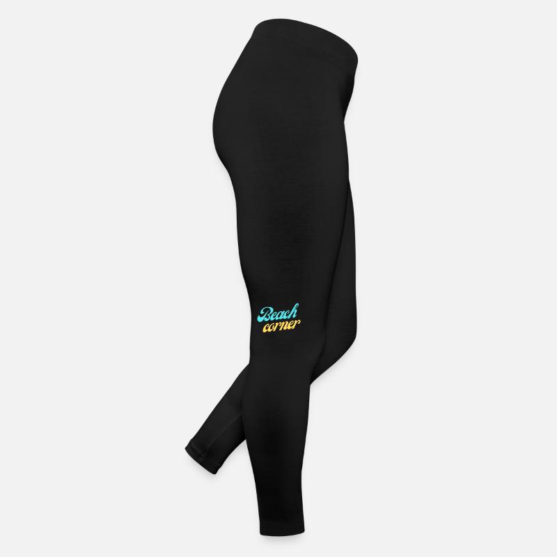 Beach corner - Women’s Jersey Leggings - black