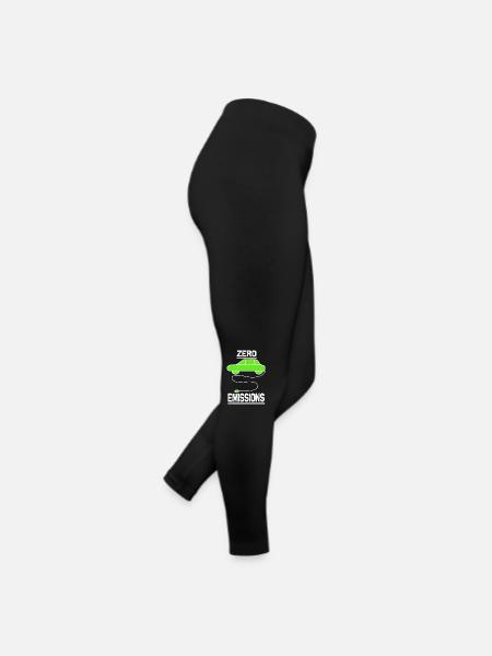 zero emissions - Frauen Jersey Leggings - Schwarz - Rechts