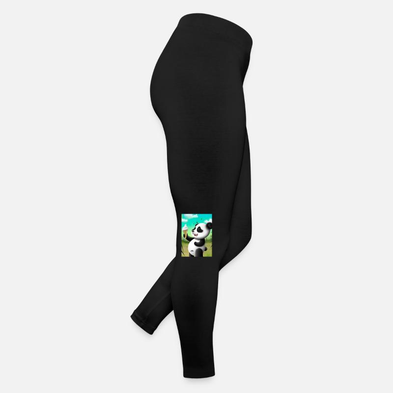 Panda mit Eiscreme Frauen Jersey Leggings